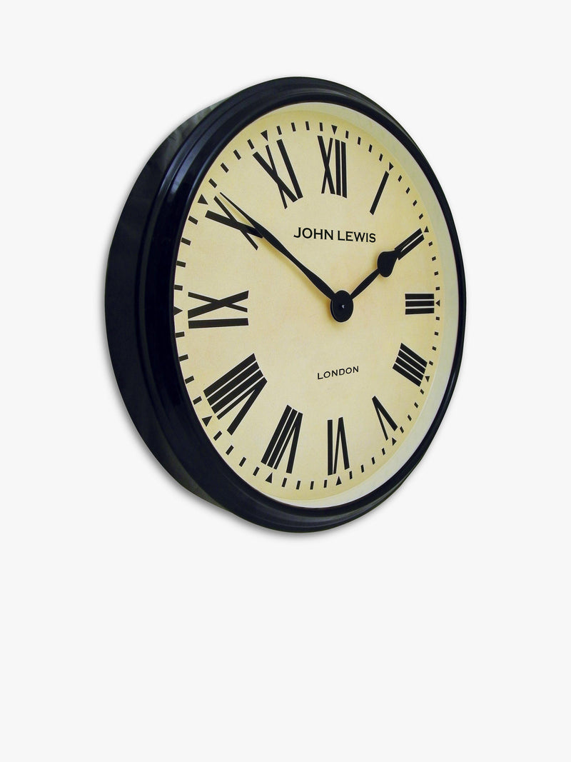 Lascelles personalised wall clock Roman numerals 50cm black, imported from the UK