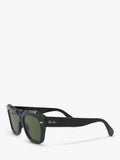 Ray-Ban RB2186 square black sunglasses 49mm (British brand)