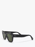 Ray-Ban RB2186 square black sunglasses 49mm (British brand)
