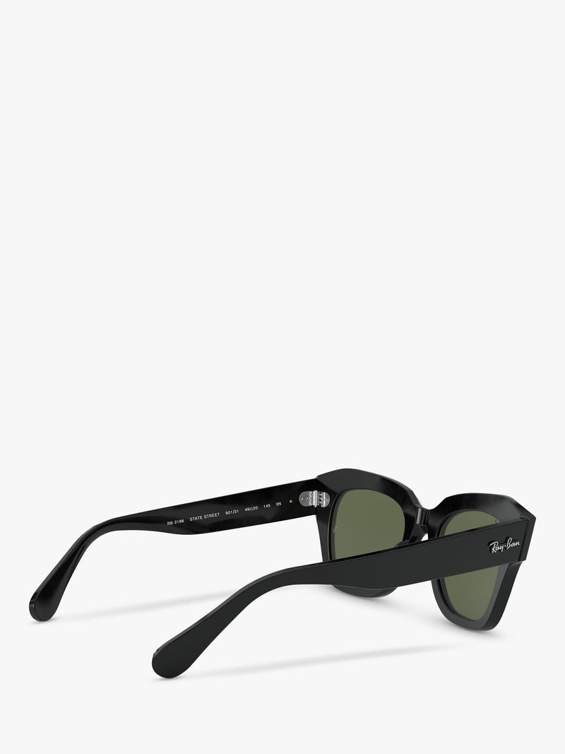 Ray-Ban RB2186 square black sunglasses 49mm (British brand)