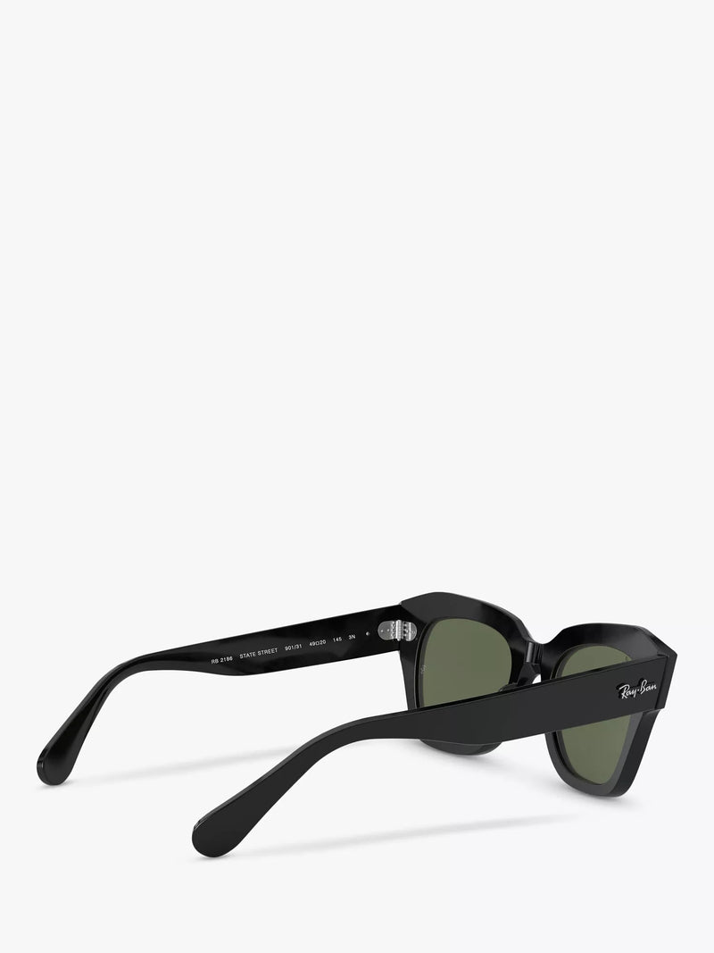 Ray-Ban RB2186 square black sunglasses 49mm (British brand)