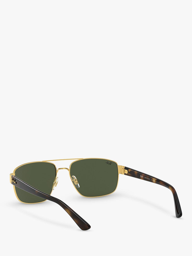 Ray-Ban RB3663 men's rectangular sunglasses glass lenses, UK version