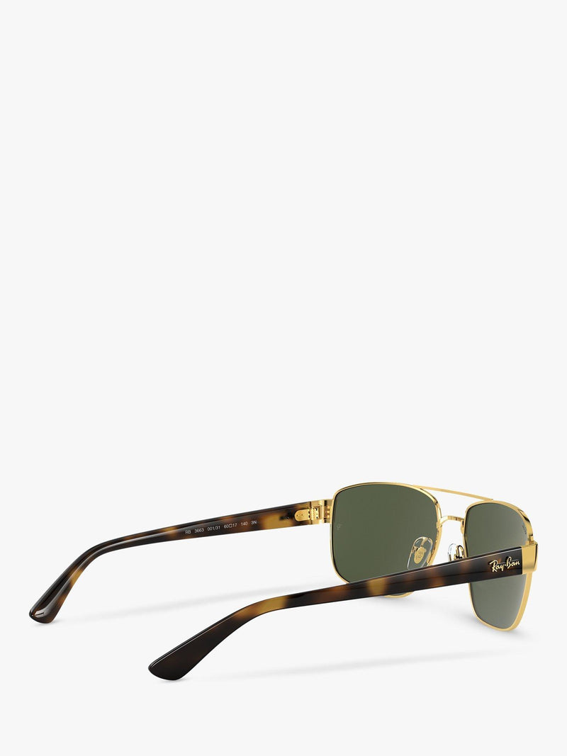 Ray-Ban RB3663 men's rectangular sunglasses glass lenses, UK version