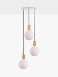 Tala oak triple cluster pendant light (British brand)