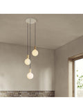 Tala oak triple cluster pendant light (British brand)