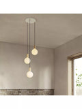 Tala oak triple cluster pendant light (British brand)