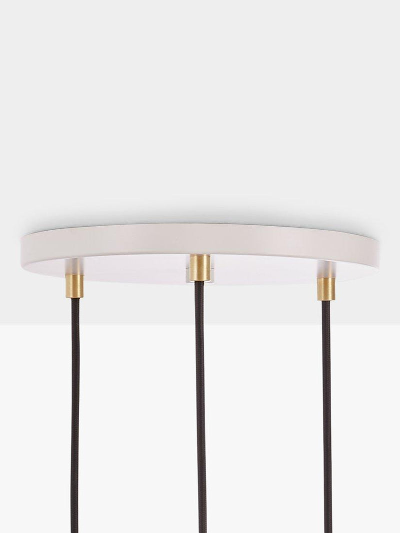 Tala oak pendant cluster ceiling light with three dimmable LED bulbs - British product