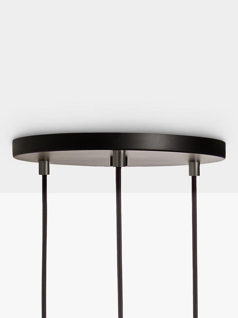 Tala triple pendant ceiling light graphite with three globe bulbs (British brand)