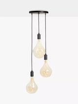 John Lewis Tala Graphite Triple Pendant Cluster Ceiling Light with Voronoi II Tinted LED Bulbs- Buy online at McGrocer