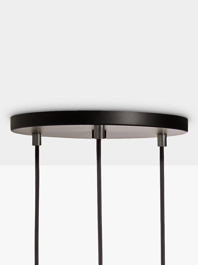 Tala triple pendant light with Voronoi II LED bulbs graphite (British brand)