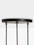 Tala triple pendant light with Voronoi II LED bulbs graphite (British brand)
