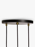 Tala triple pendant ceiling light brass finish 25cm diameter (British brand)