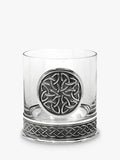 Crystal Glass Tumbler with Pewter Banding and Celtic Knot Design