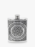 English Pewter Company Celtic hip flask 177ml, UK version