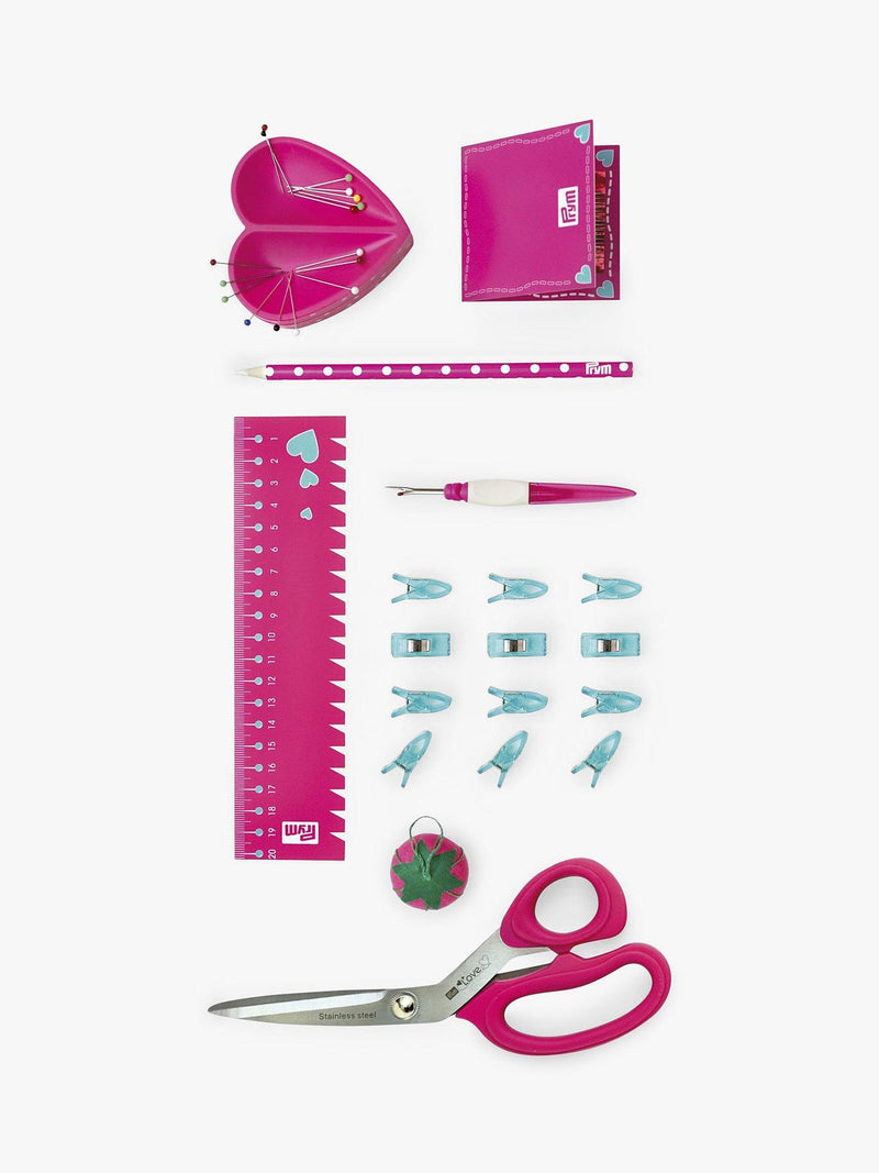 Prym Love sewing starter set pink, imported from the UK