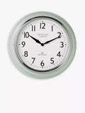 Lascelles retro wall clock 35cm pastel green, UK version