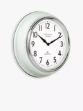 Lascelles retro wall clock 35cm pastel green, UK version
