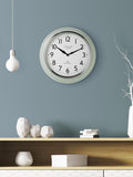 Lascelles retro wall clock 35cm pastel green, UK version