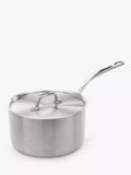 Samuel Groves tri-ply stainless steel saucepan with lid 20cm (British brand)