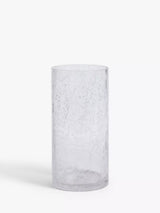 John Lewis John Lewis ANYDAY Crackle Cylinder Vase Clear H25cm- Buy online at McGrocer