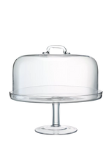 John Lewis LSA International Serve Arch Glass Domed Cake Stand 34.5cm Clear- Buy online at McGrocer