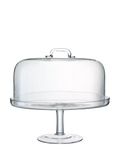 LSA International clear glass domed cake stand 34.5cm (British brand)