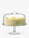 LSA International clear glass domed cake stand 34.5cm (British brand)