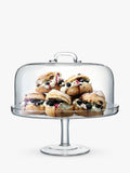 LSA International clear glass domed cake stand 34.5cm (British brand)