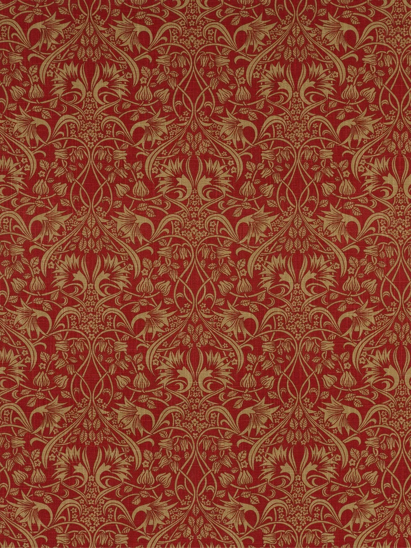 GP & J Baker Fritillerie Furnishing Fabric, Red/Sand