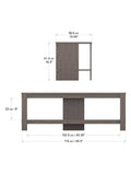 AVF Calibre 115 grey TV stand, UK version