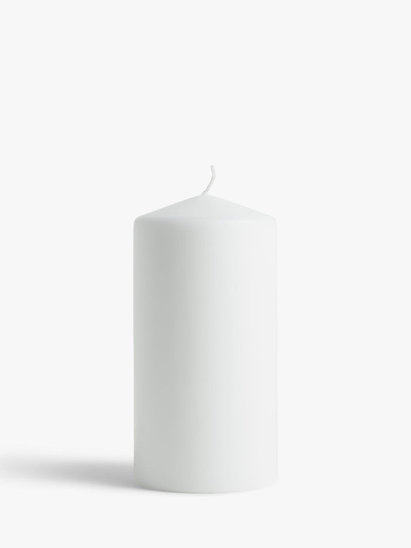 John Lewis white pillar candle 1.2kg from British brand