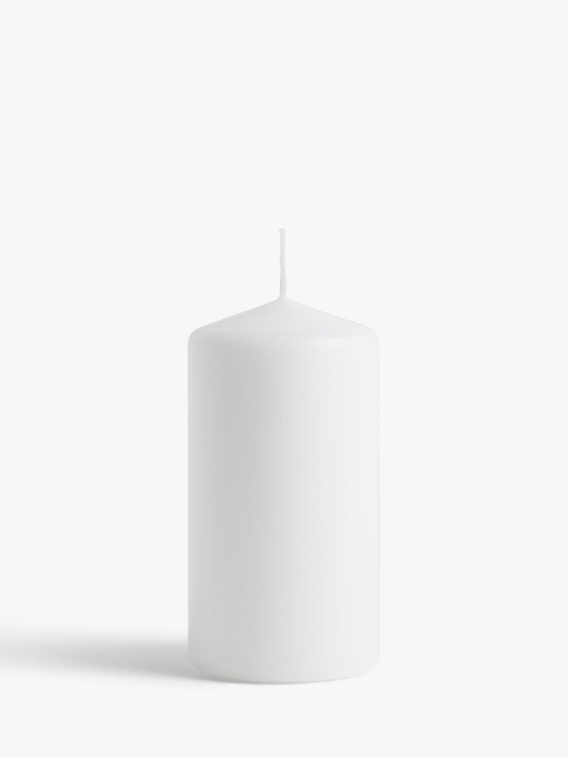 John Lewis pillar candle white 532g (British brand)