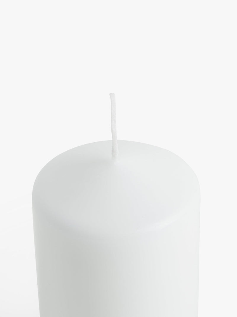 John Lewis white pillar candle 354g, UK version