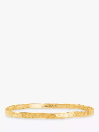 John Lewis Dower & Hall Hammered Nomad Bangle, Gold- Buy online at McGrocer