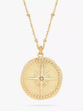 Dower & Hall compass necklace large true north 46cm, imported from the UK