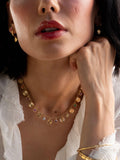 Dower & Hall gold vermeil hammered hoop earrings, imported from the UK