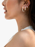 Dower & Hall silver pearl hoop earrings (British brand)