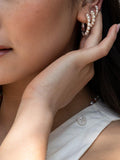 Dower & Hall silver pearl hoop earrings (British brand)