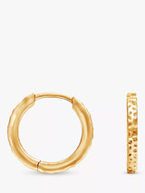 John Lewis Dower & Hall Large Hammered Story Hoop Earrings 1.5cm- Buy online at McGrocer