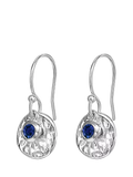 Dower & Hall sapphire drop earrings sterling silver - British product