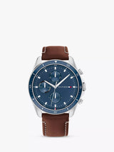 John Lewis Tommy Hilfiger Men's Chronograph Leather Strap Watch- Buy online at McGrocer
