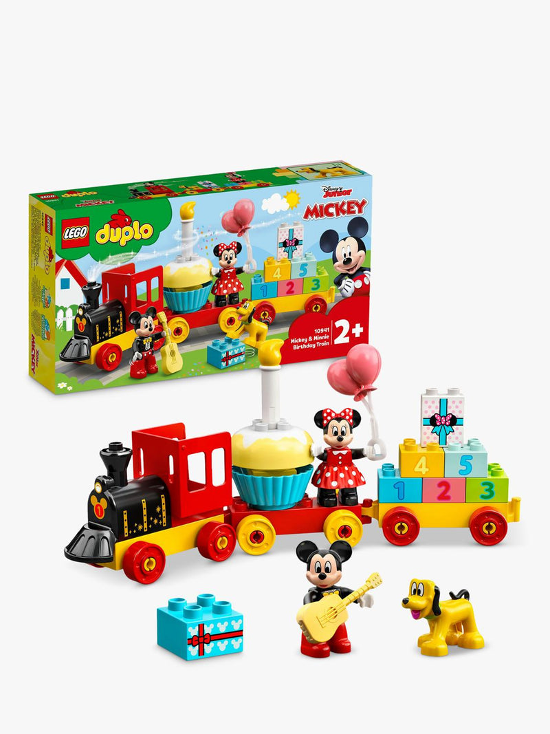 LEGO DUPLO Mickey & Minnie Birthday Train toy set for ages 24 months and up, UK version