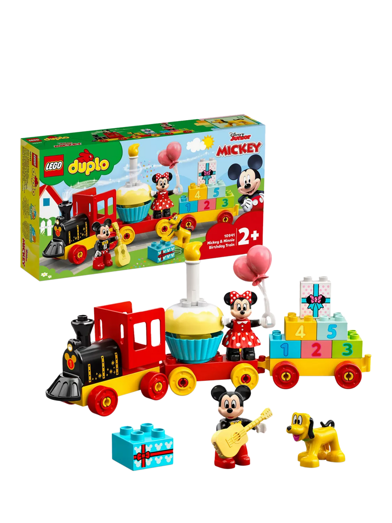 LEGO DUPLO Mickey & Minnie Birthday Train toy set for ages 24 months and up, UK version
