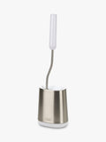 Joseph Joseph Flex Lite stainless steel toilet brush with flexible D-shaped head, UK version