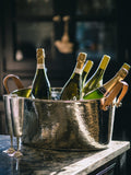 Culinary Concepts leather-handled champagne bath 6 bottle capacity, imported from the UK