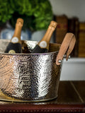 Culinary Concepts leather-handled champagne bath 6 bottle capacity, imported from the UK