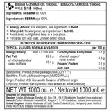 Bibigo 100% sesame oil 1L - British product