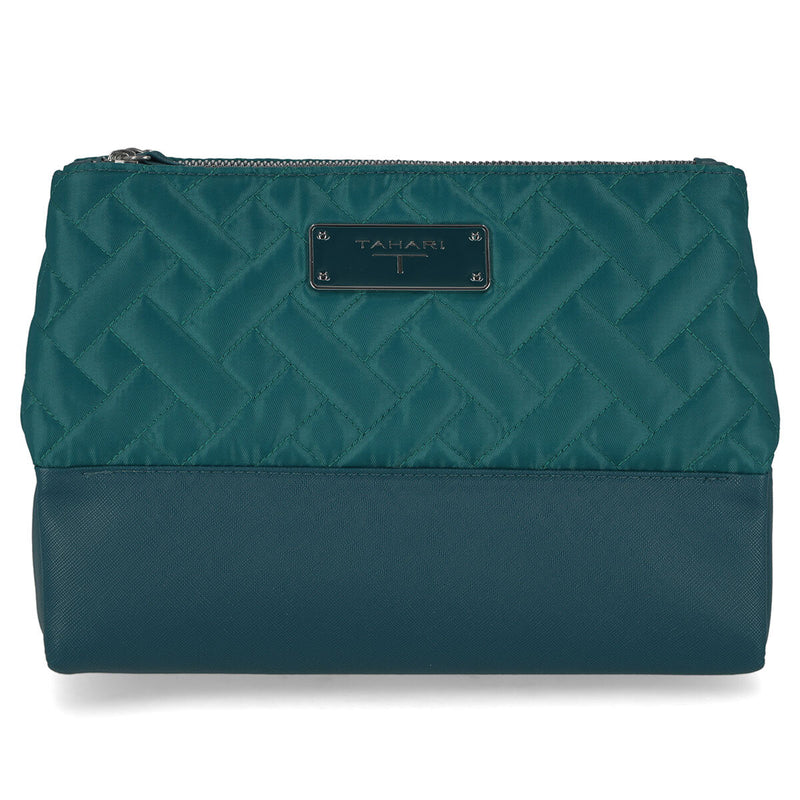 Tahari toiletry bag with three clear sections - British product