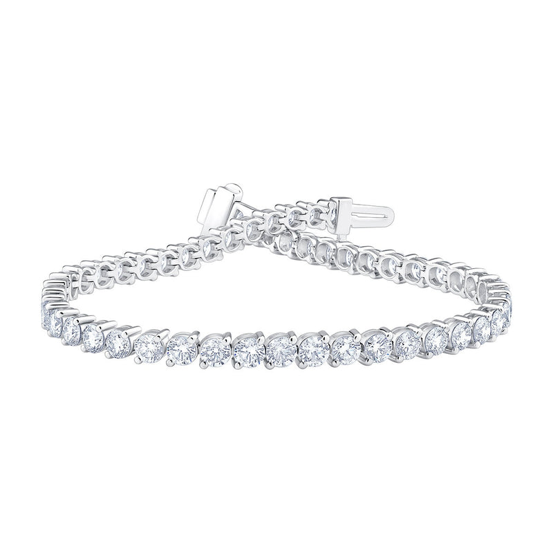diamond tennis bracelet 6.00ctw 18ct white gold, imported from the UK