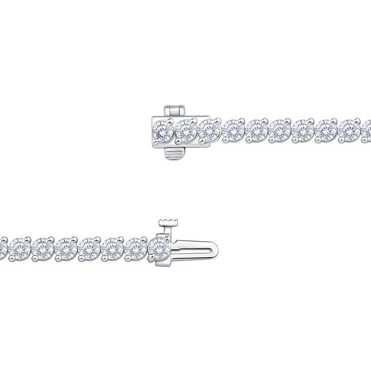 diamond tennis bracelet 6.00ctw 18ct white gold, imported from the UK